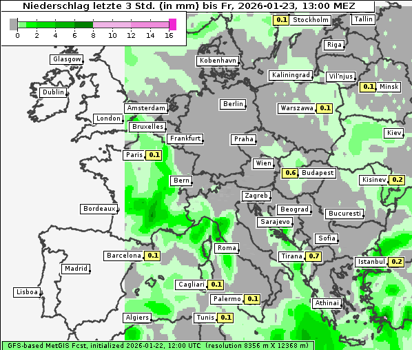 Niederschlag, 23. 1. 2026