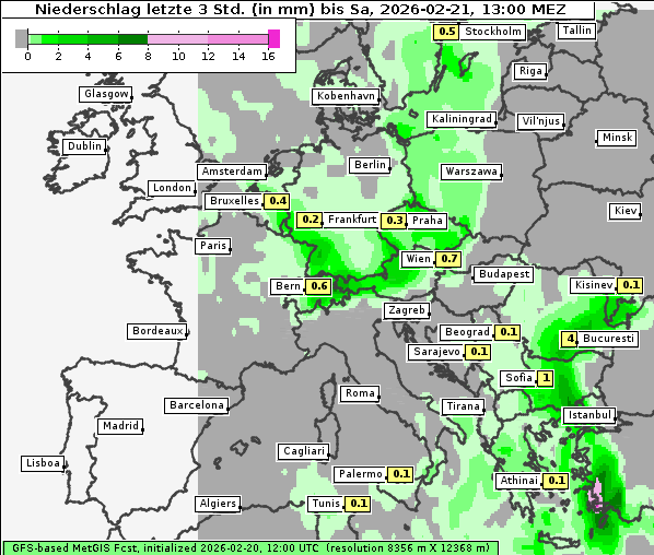 Niederschlag, 21. 2. 2026