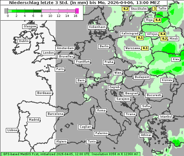 Niederschlag, 6. 4. 2026