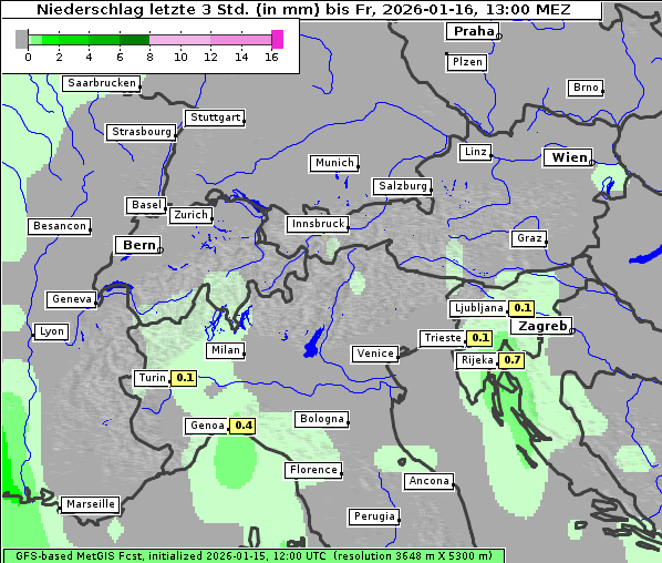 Niederschlag, 16. 1. 2026