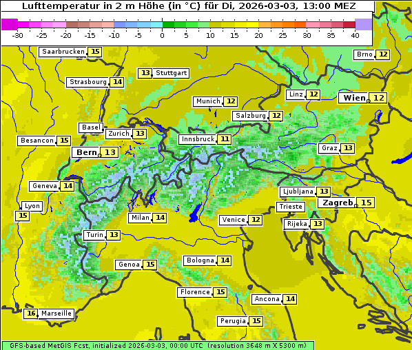 Temperatur, 3. 3. 2026