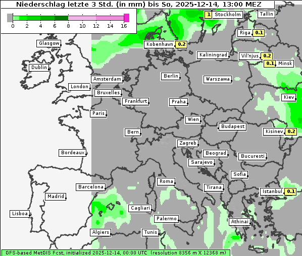 Niederschlag, 14. 12. 2025