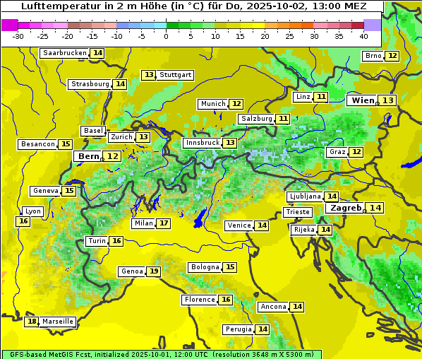 Temperatur, 2. 10. 2025