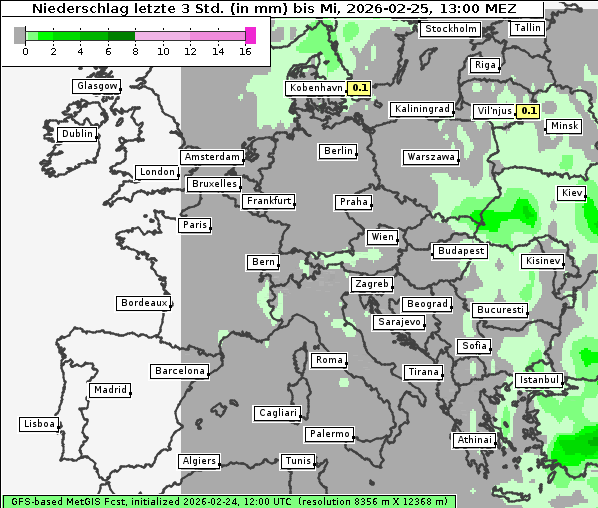 Niederschlag, 25. 2. 2026