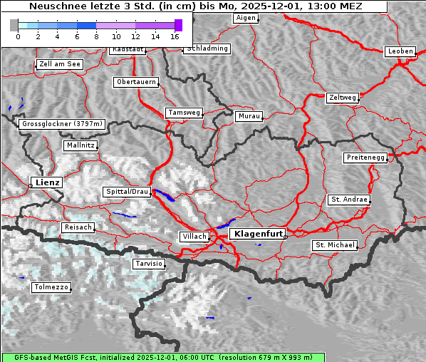 Neuschnee, 1. 12. 2025