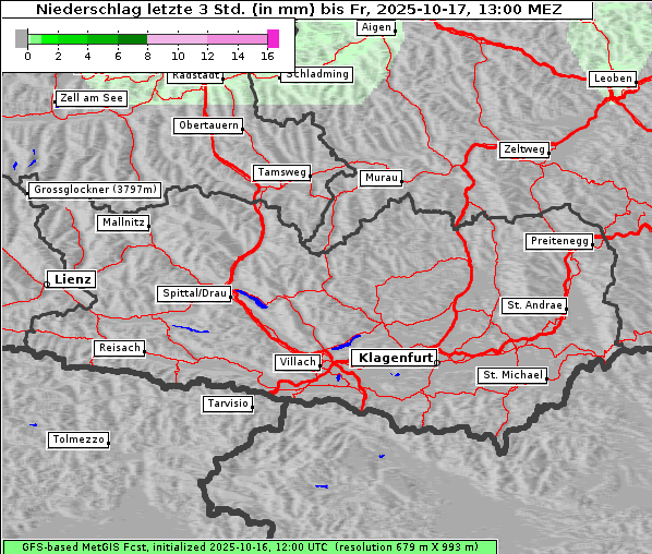 Niederschlag, 17. 10. 2025