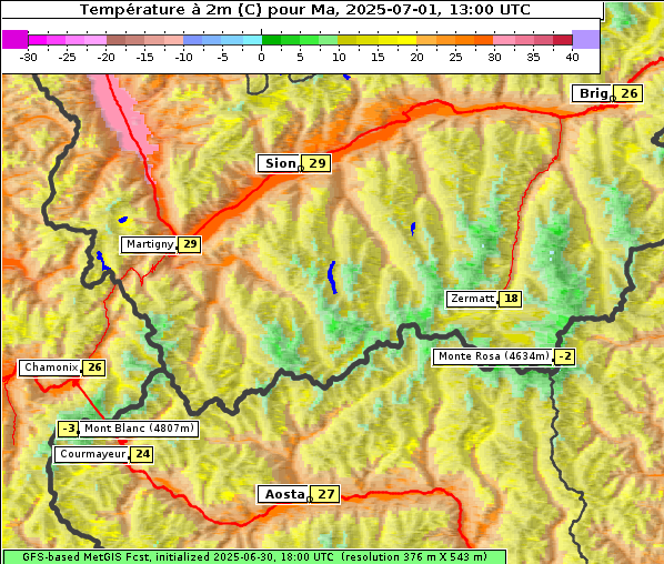 Temperatur, 1. 7. 2025