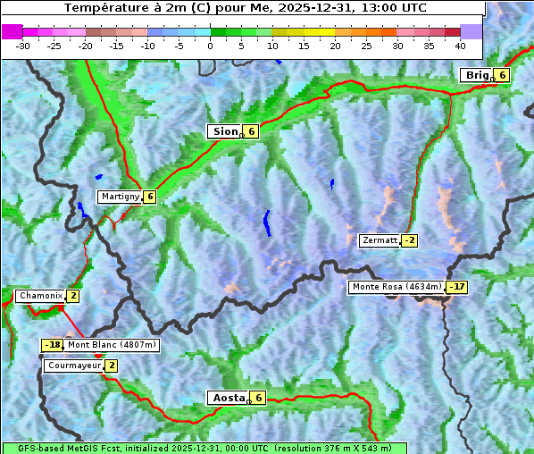 Temperatur, 31. 12. 2025