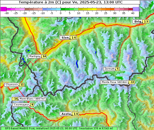 Temperatur, 23. 5. 2025