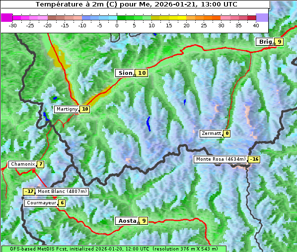Temperatur, 21. 1. 2026