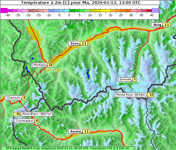 Temperatur, 13. 1. 2026
