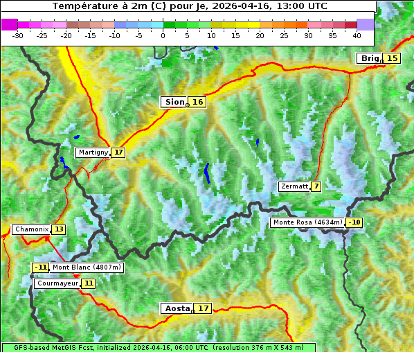 Temperatur, 16. 4. 2026