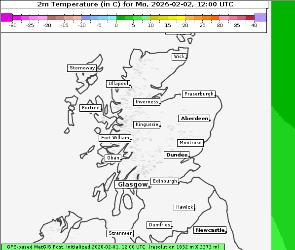 Temperatur, 2. 2. 2026