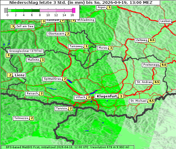 Niederschlag, 19. 4. 2026