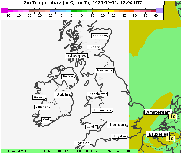 Temperatur, 11. 12. 2025