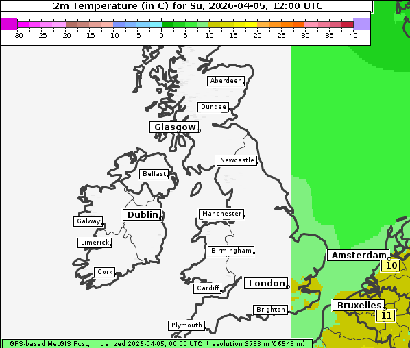Temperatur, 5. 4. 2026