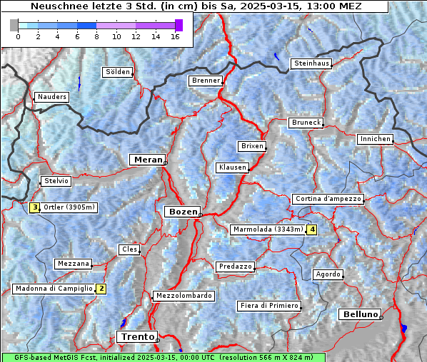 Neuschnee, 15. 3. 2025