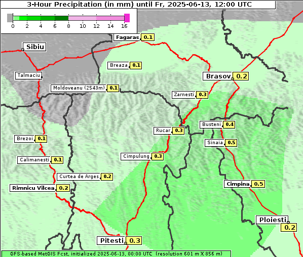Niederschlag, 13. 6. 2025