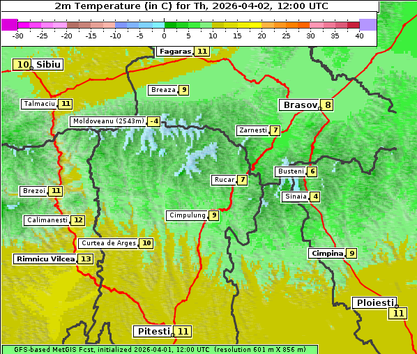 Temperatur, 2. 4. 2026