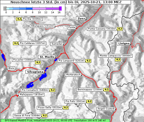 Neuschnee, 21. 10. 2025