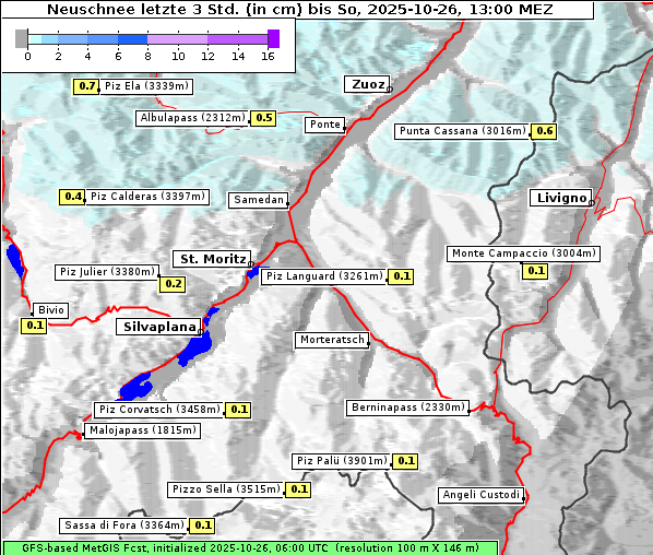 Neuschnee, 26. 10. 2025
