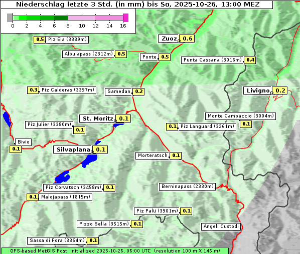 Niederschlag, 26. 10. 2025