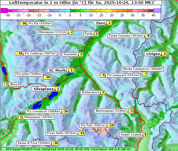 Temperatur, 26. 10. 2025