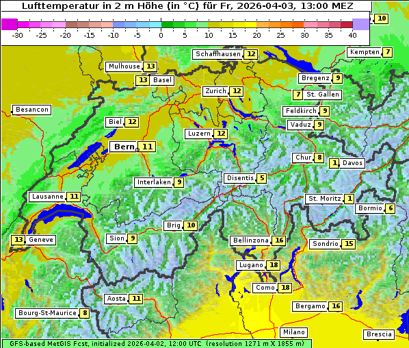 Temperatur, 3. 4. 2026