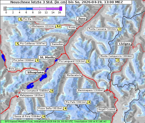 Neuschnee, 19. 4. 2026