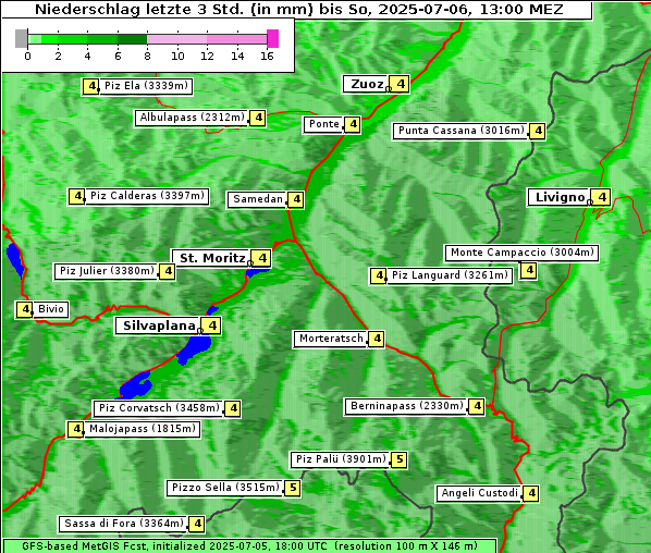Niederschlag, 6. 7. 2025