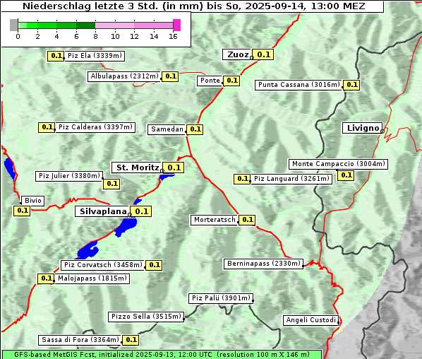 Niederschlag, 14. 9. 2025