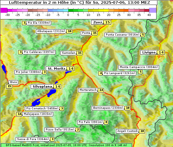 Temperatur, 6. 7. 2025