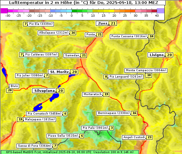 Temperatur, 18. 9. 2025