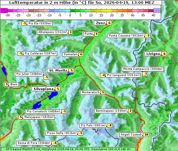 Temperatur, 19. 4. 2026