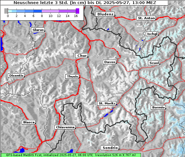 Neuschnee, 27. 5. 2025