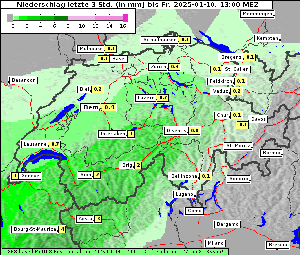 Niederschlag, 10. 1. 2025