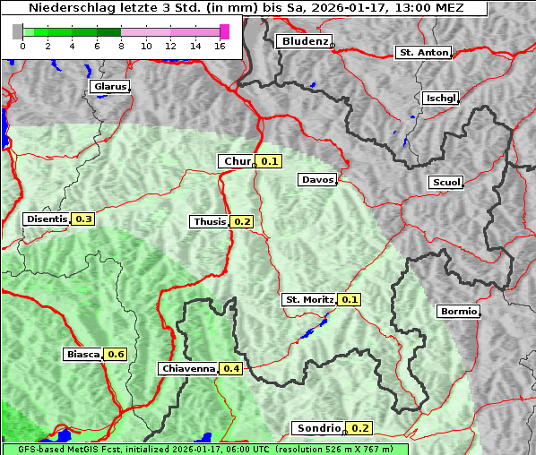 Niederschlag, 17. 1. 2026