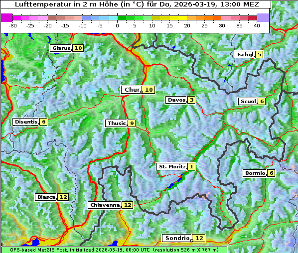 Temperatur, 19. 3. 2026