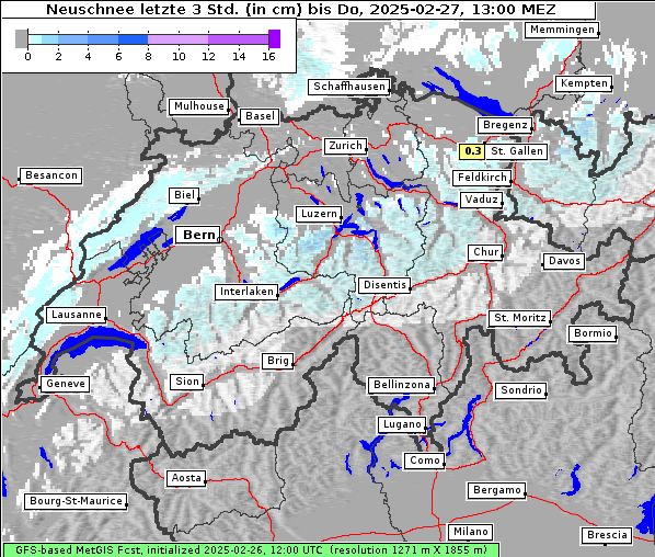 Neuschnee, 27. 2. 2025