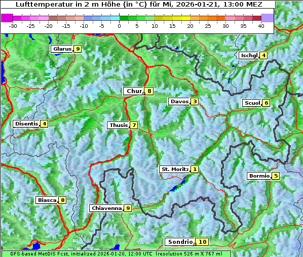 Temperatur, 21. 1. 2026