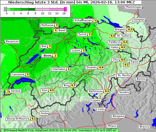 Niederschlag, 18. 2. 2026