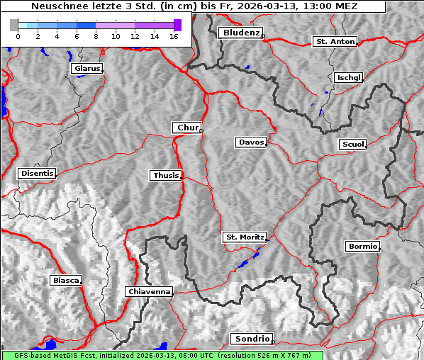 Neuschnee, 13. 3. 2026