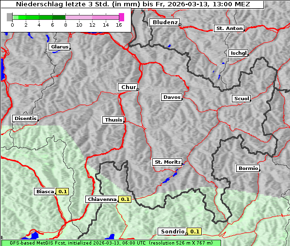 Niederschlag, 13. 3. 2026