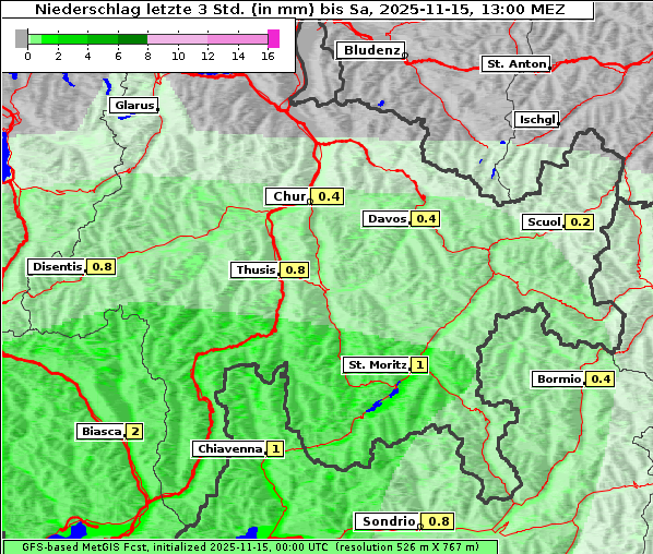 Niederschlag, 15. 11. 2025