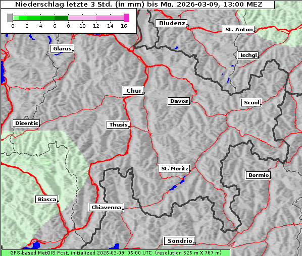 Niederschlag, 9. 3. 2026