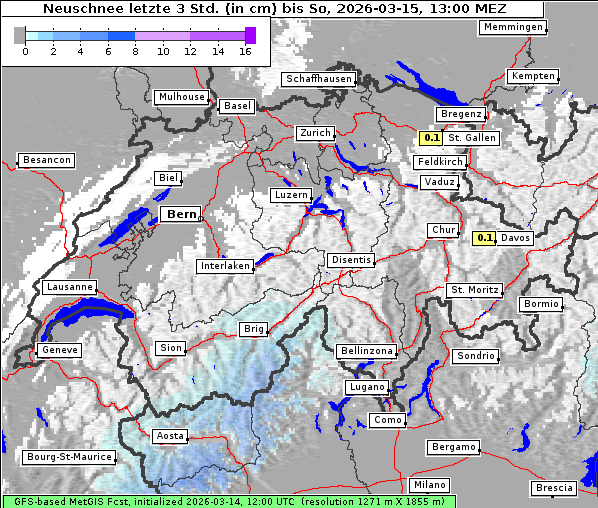 Neuschnee, 15. 3. 2026