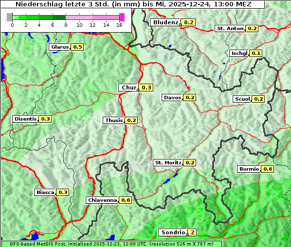 Niederschlag, 24. 12. 2025