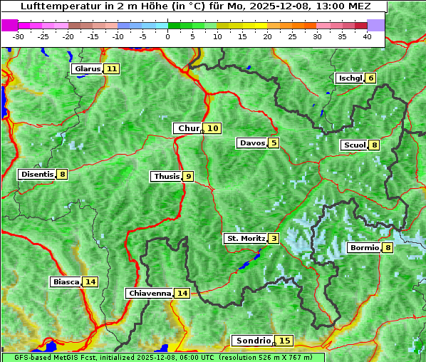 Temperatur, 8. 12. 2025