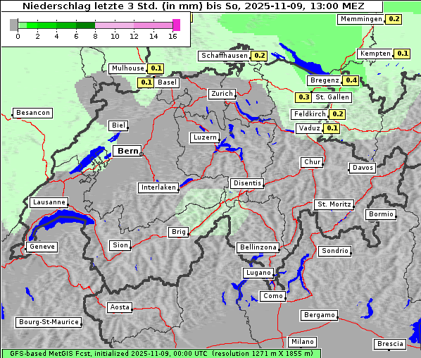 Niederschlag, 9. 11. 2025