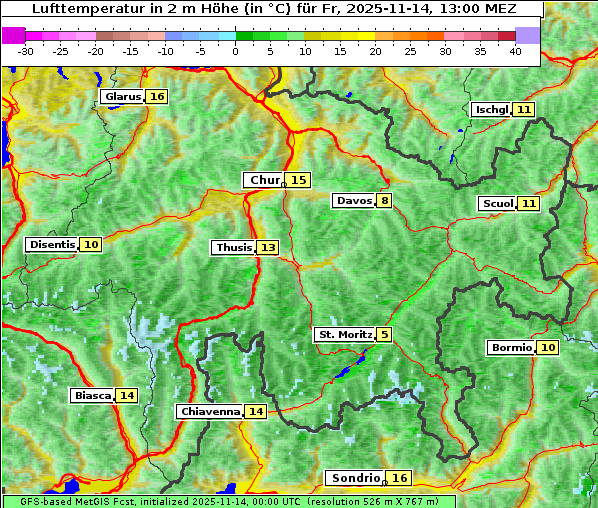 Temperatur, 14. 11. 2025